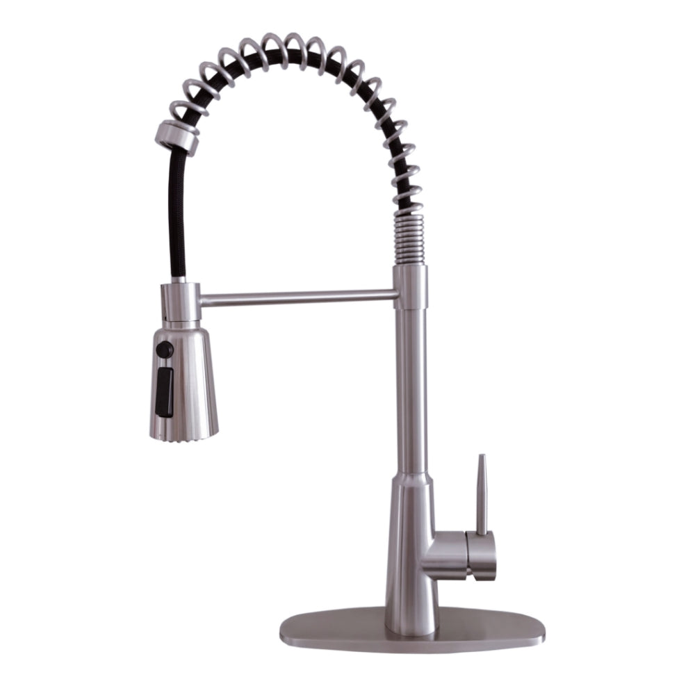 KF-F-008 Stainless Steel Brushed Spring Pull Out Sprayer Kitchen Faucet for Kitchen Sink