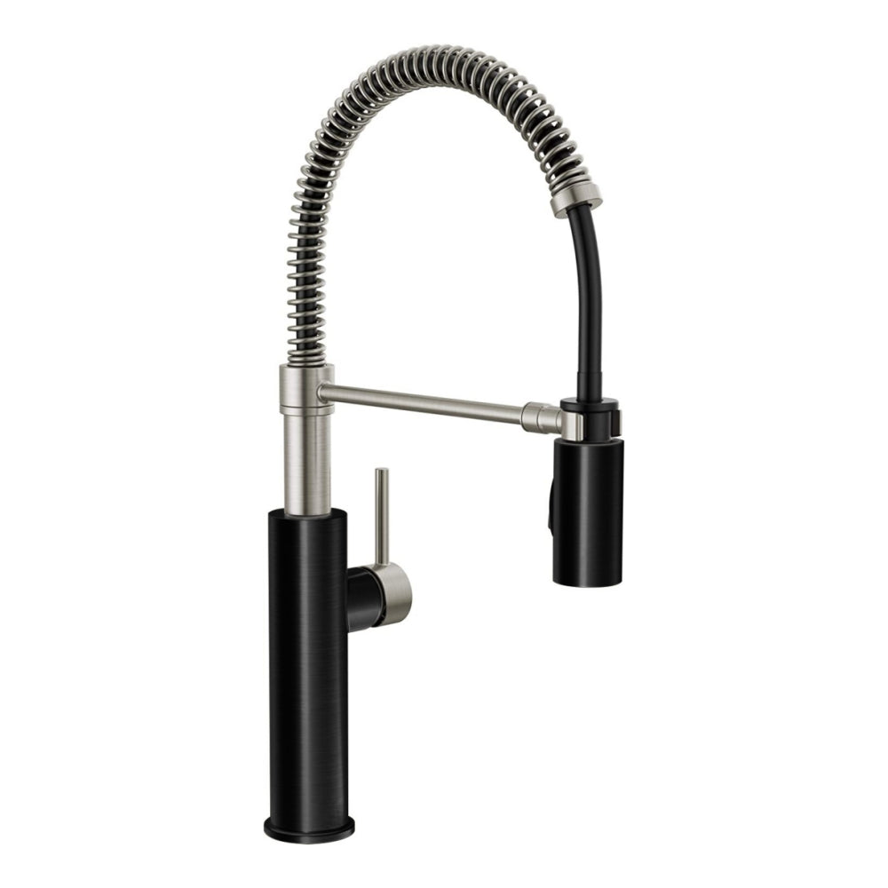 KF-F-016 Stainless Steel Brushed Matte Black Pull Out Sprayer Kitchen Faucet for Kitchen Sink